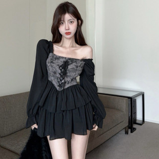  Đầm Xòe Tay Phồng Dáng Ôm Nơ Rút Thời Trang Dự Tiệc Sang Trọng Phong Cách Hàn Quốc Hot 2024 - 107 