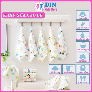 Khăn Xô Cho Bé, Khăn Sữa 6 Lớp Cho Bé Cao Cấp Loại A Mềm Mịn Thấm Hút