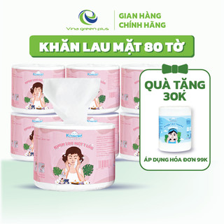 Khăn mặt  dùng 1 lần Kawaii, loại bỏ trang điểm, siêu mềm mịn, an toàn cho da, bột gỗ tự nhiên
