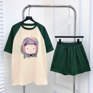 Bộ 3158 TAI PHONE hàng cottong khô mềm, rộng over size_B8850_chân ngắn BTQ