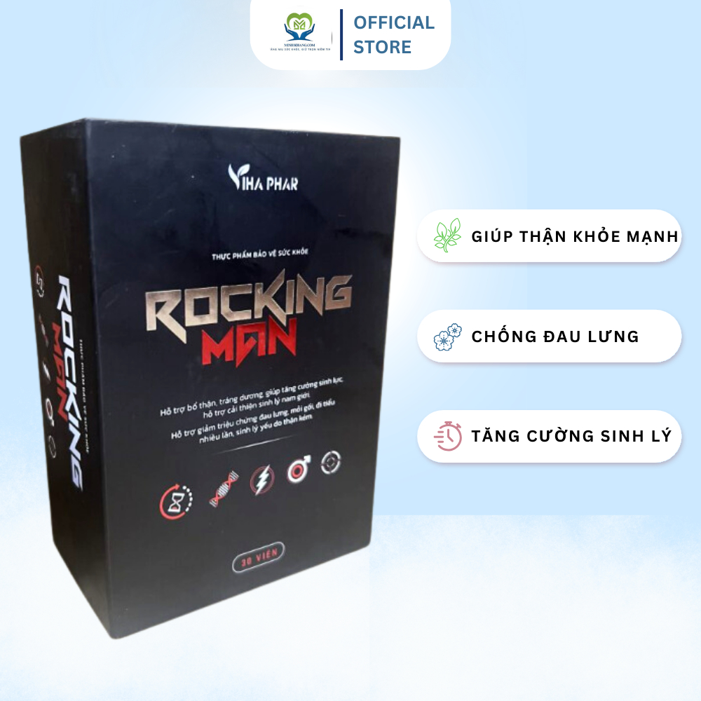 Viên uống hỗ trợ sinh lý nam Rocking Man giảm đau lưng mỏi gối, tăng cường sinh lý cho nam giới