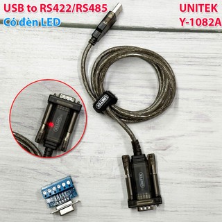 Cáp chuyển USB to RS422/RS485 UNITEK Y 1082 Y 1082A có Đèn Led