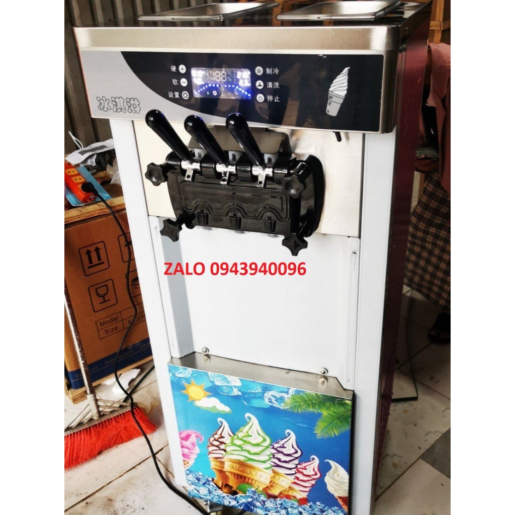 Máy làm kem tươi 3 vòi, 3 hương vị,Thương hiệu: Apudels liên doanh với ĐỨC.Tích hợp công nghệ thổi phồng kem cao cấp