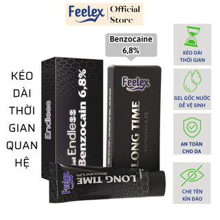 Gel bôi trơn Feelex Long Time + Endless Performance 6,8% Benzocain, hỗ trợ kéo dài thời gian quan hệ cho nam