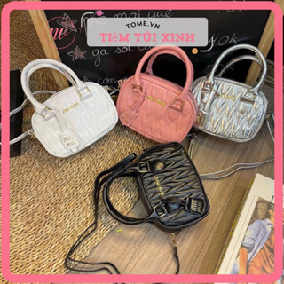 Túi quai xách cầm tay da mềm vân dập nổi dễ thương dành cho nữ đi chơi đi làm - tueminhbag