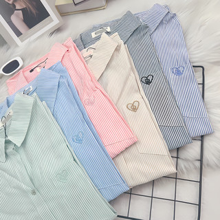 Áo sơ mi nữ tay dài TiQi Jeans kẻ sọc nhiều màu chất cotton A81