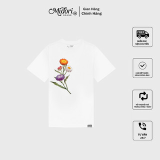 Áo phông tay lỡ form rộng Unisex Thun Nam Nữ HOA BẤT TỬ 1 |Local Brand Mi Midori