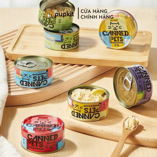 Pate Lon súp thịt hộp cho mèo CANNED PETS lon 85g siêu chất lượng giàu Protein
