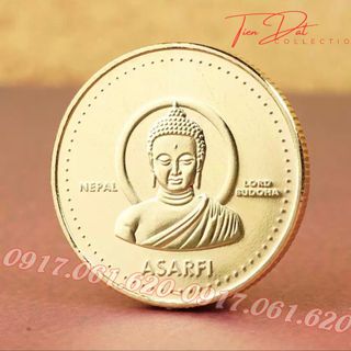 Đồng xu hình phật thích ca nepal phong thuỷ bình an may mắn