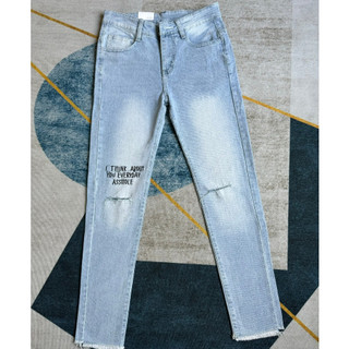 quần bò jean nam dài xanh vá gối { XEM VIDEO THẬT } trắng ( vá da ) đẹp mẫu mới,form skinny chất jean dày co giãn