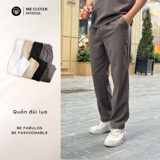 Quần Đũi Lụa Dài Nam MK CLEVER Chất liệu đũi lụa mềm mịn, thoáng mát, nhẹ, cạp chun dây