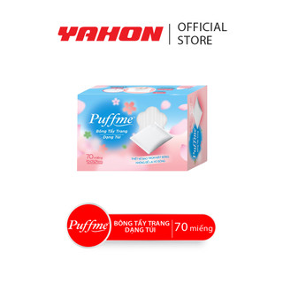 Hộp Bông Tẩy Trang Dạng Túi PUFFME, 70 Miếng/Hộp