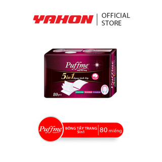 Hộp Bông Tẩy Trang PUFFME 5in1 5 Lớp Cao Cấp, 80 Miếng/Hộp