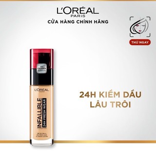Kem nền mịn nhẹ lâu trôi L'Oreal Paris Infallible 24h Fresh Wear Liquid Foundation 30ml