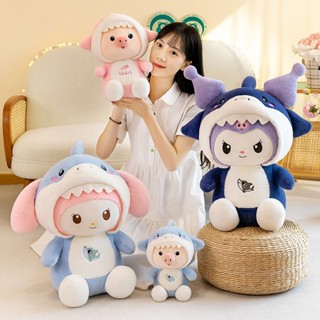 Gấu bông kuormi cá mập hàng cao cấp nhập khẩu. thú nhồi bông kuromi, melody mũ cá mập siêu cute