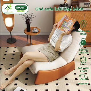 Ghế Sofa Lười Bập Bênh SmartHomes Đọc Sách Có Gác Chân - Ghế Sofa Thư Giãn Có Điều Chỉnh Ghế lười