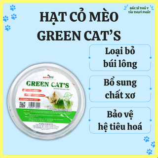 Hạt cỏ mèo GREEN CAT'S loại bỏ búi lông, hỗ trợ tiêu hóa cho thú cưng - PET060- SibPet