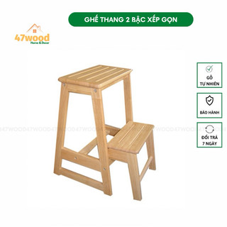 Ghế thang 2 bậc xếp gọn - Ghế thắp nhang 2 bậc cao 55cm