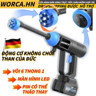 Worca-máy rửa xe cầm tay dùng pin/ máy rửa xe bằng pin,máy rửa xe mini/rửa xe, rửa xe máy, tưới hoa, rửa sân...