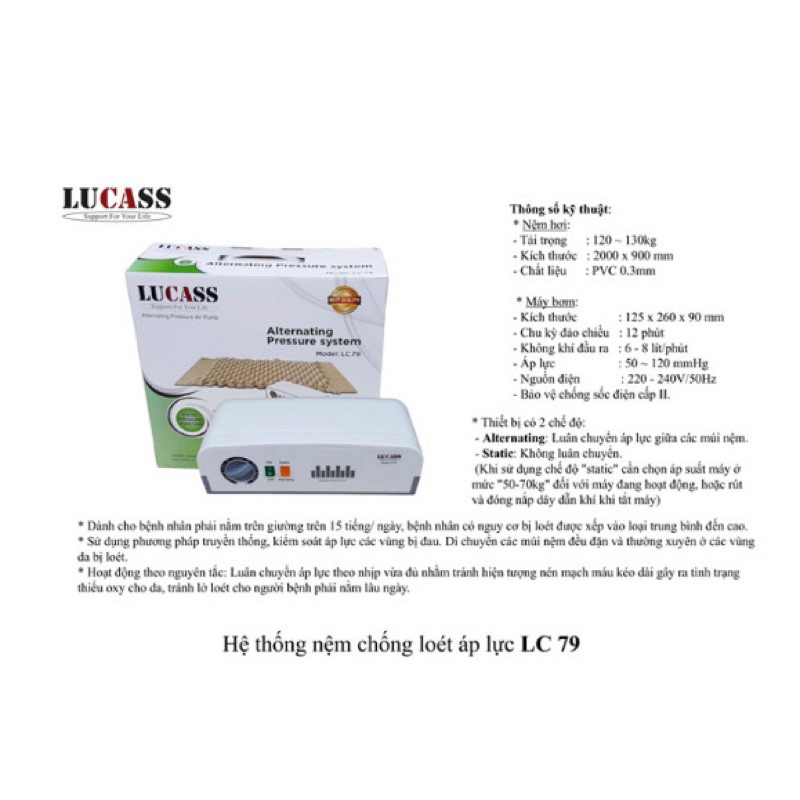 Nêm hơi chống loét LC79 Lucass