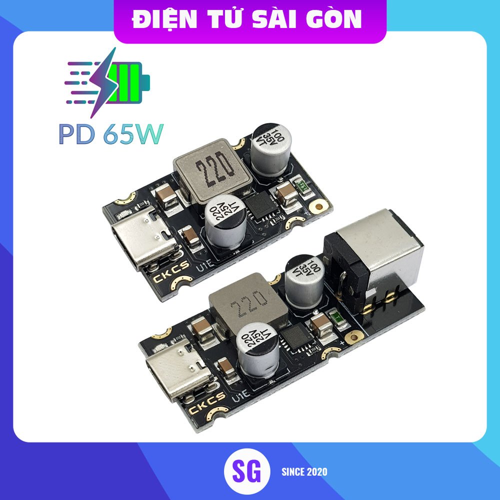 Mạch sạc nhanh Type C PD3.1 (PPS) 65W chuyển nguồn thường thành  nguồn PD