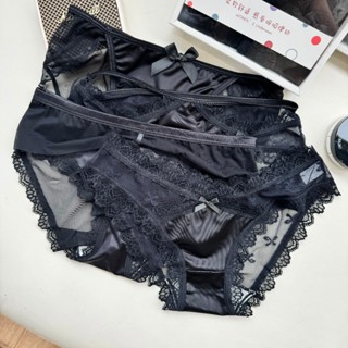 Quần lót nữ ren đen set 4 quần chíp nữ  fullbox cao cấp VIKAM E92