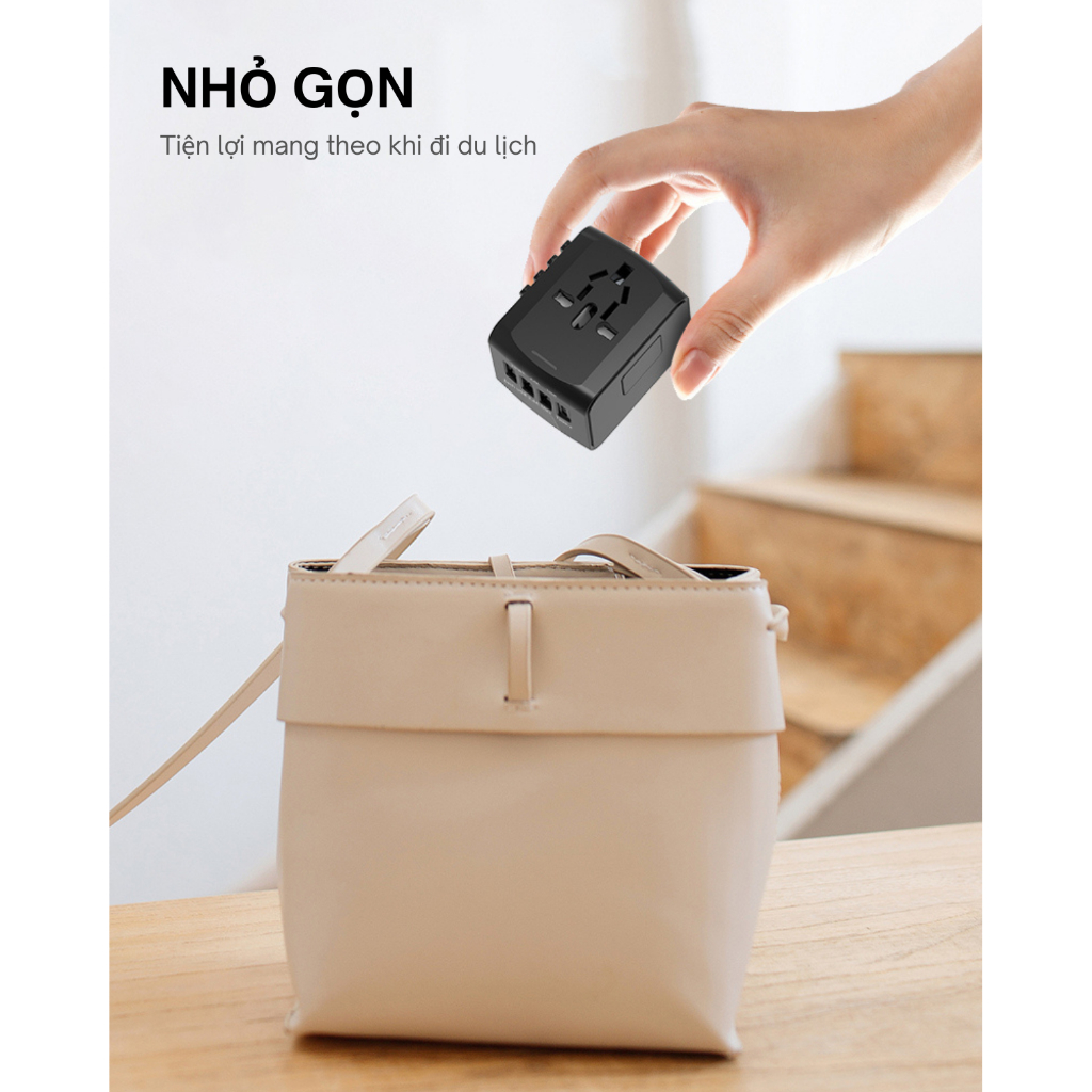 [Sạc Nhanh PD 35W] Củ Sạc Đa Năng Ổ Cắm Điện Du Lịch Tamayoko Công Suất 2000W 4 Cổng USB-C, USB | BigBuy360 - bigbuy360.vn