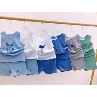 Bộ quần áo ba lỗ trẻ em chất liệu thun tăm cao cấp Lullaby