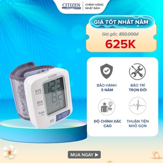 Máy đo huyết áp cổ tay Citizen CH-650 thương hiệu Nhật Bản, độ chính xác cao