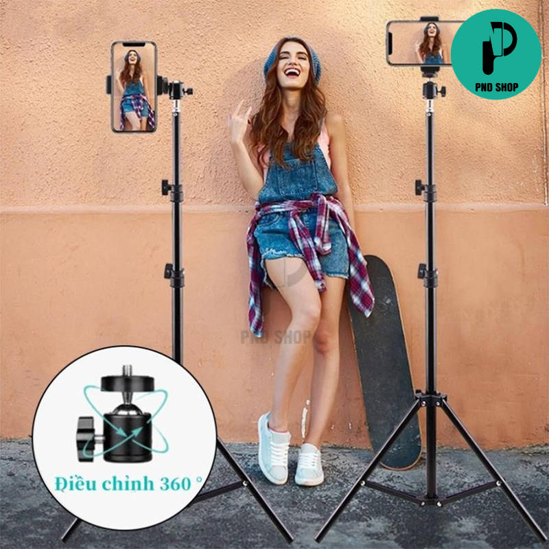 Giá Đỡ Điện Thoại tripod 3 chân và phụ kiện kẹp remote và Pin remote dùng để chụp ảnh livestream | BigBuy360 - bigbuy360.vn