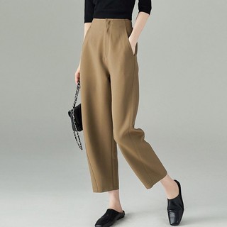 Quần baggy nữ chun lưng cạp liền màu trơn dễ phối đồ dành cho nữ