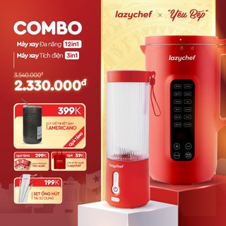  Máy Làm Sữa Hạt Lazychef 12in1 và MaysXay Sinh Tố Cầm Tay Lazychef 3in1 450ml