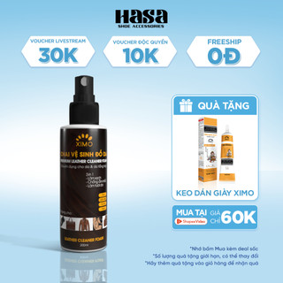 Chai vệ sinh đồ da 150ml XIMO giúp làm sạch, dưỡng ẩm chống mốc, kháng khuẩn giày, túi ví, áo, ghế da XXI03 Chính