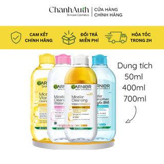 Nước Tẩy Trang Micellar Garnier Hồng/ Vàng/ Xanh Skinactive Cleansing Water 400ML