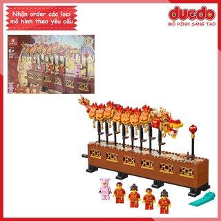 80017 BLA 11140 Lắp ghép Múa Lân Sư Rồng đón Tết - Đồ chơi Xếp hình Mô hình Dragon Dance 80102