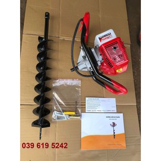 Máy khoan đất trồng cây BGAS520 tặng mũi khoan kép 10cm hoặc 15cm