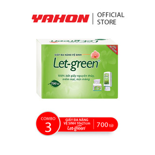 Combo 3 bao giấy bổ sung đa năng 10*21cm let-green, 700 tờ/bao