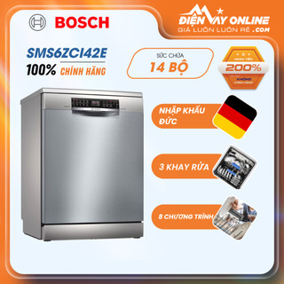Sms6zci42e - máy rửa bát bosch sms6zci42e - sấy khô zeolith - series 6 - nhập khẩu đức