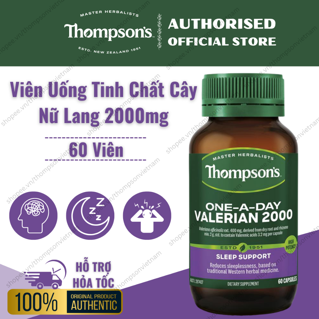 Viên Uống Tinh Chất Nữ Lang - Thompson's One-A-Day Valerian 2000 - 60 Viên