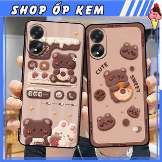 Ốp Lưng Điện Thoại  OPPO A60 4G in hình gấu cute dễ thương