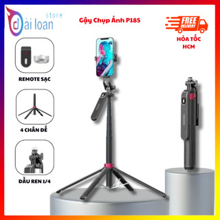 Gậy selfie kiêm tripod 1m8 kèm remote bluetooth P185