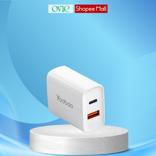 Cốc sạc nhanh  YOOBAO YAD-C006B - Công suất 20W -Sạc nhanh - 2 cổng sạc Type C và USB