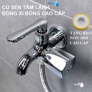  Vòi củ hoa sen tắm lạnh đồng thau xi bóng cao cấp nước mạnh mẻ 2 chế độ nước Rina RN8903 