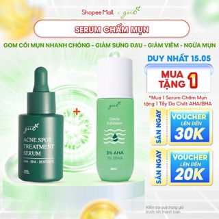 Serum giảm mụn, mờ thâm BHA 1%+AHA 2%+tràm trà, giảm sợi bã nhờn hiệu quả GUO 30ml