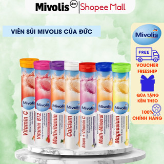 tuýp Viên Sủi Mivolis Đức 20 viên tăng sức đề kháng với thành phần Vitamin C, B12, magie, canxi