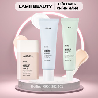 Kem lót clio wake up pre step blur/ peach tone up primer
