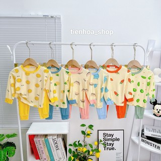 [Bé 7-40kg] Bộ Dài Tay Trái Cây Thun Lạnh Mềm Mịn Mát Cho Bé Trai, Bé Gái [ HÀNG LOẠI 1 ]