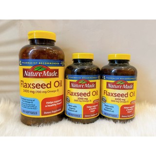 [HÀNG MỸ CÓ BILL] Viên uống Nature Made Flaxseed Oil 100v