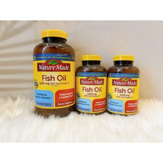 [Hàng Mỹ-Mẫu mới] Viên Dầu cá Fish Oil Nature Made 100 viên/200 viên.