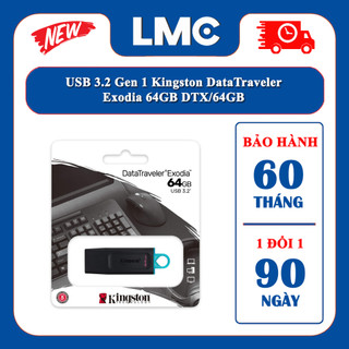 Usb 3.2 gen 1 kingston datatraveler exodia m 64gb dtxm/64gb và dtx/64gb